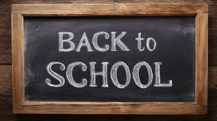 Black Chalkboard with the words back to school 