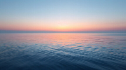 Sunrise over Calm Sea with Peaceful Ocean, and Morning.