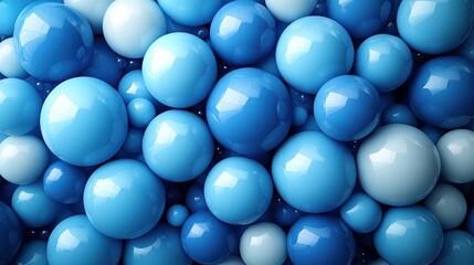 Aesthetic and mesmerizing background of blue spheres creating a modern visual masterpiece