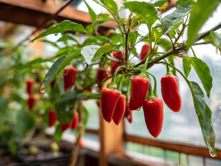 peppers in the garden