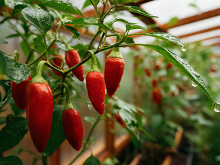 peppers in the garden