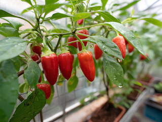 peppers in the garden
