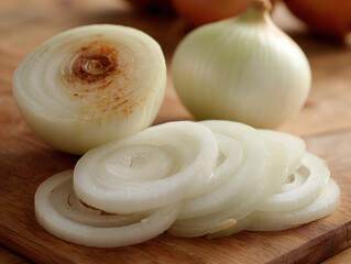 sliced onion on a chopping board