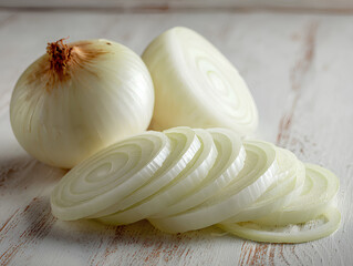 onions on a wooden table