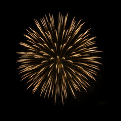 Spectacular Golden Fireworks Display A Night Sky Celebration