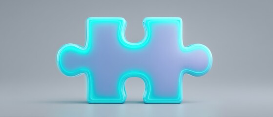 Obraz premium Creative puzzle piece design studio setting 3d render modern environment close-up view abstract concept for collaboration