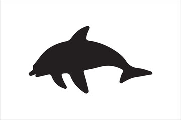 Fototapeta premium Sea Animals Silhouette Vector Set 