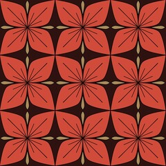 Fototapeta premium Pattern seamless botanical geometris 