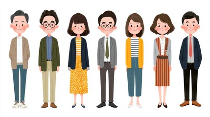 Diverse Group of Stylish Young Adults Posing Together in Casual Fashionable Attire