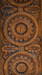 ARCHITECTURE - Decorative elements of very old wooden doors
