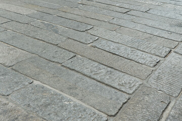 Textured Stone Pavement with Rectangular Blocks