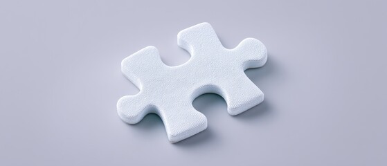 Obraz premium Puzzle piece creation artistic studio photography minimalistic environment close-up view concept of problem solving