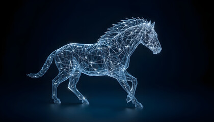 hologram forming a horse