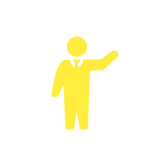 Businessman Pointing or Guiding／指し示すビジネスマンのアイコン
