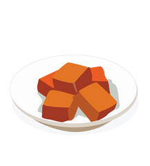 caramel. Piece of salted caramel. caramel in bowl