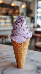 Lavender Ice Cream Cone Cafe.