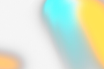 Abstract blurry light leaks with teal and orange hues on transparent background.
