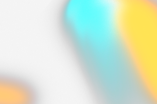 Abstract blurry light leaks with teal and orange hues on transparent background.