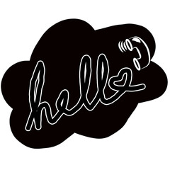 Hello typograpy with black and white