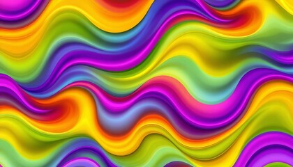 Abstract colorful wave pattern, seamless vector illustration for textile, wallpaper, and web design,  fluid,  artistic