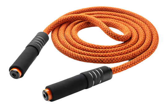 Orange Skipping Rope with Black Handles