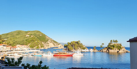 Fototapeta premium parga greece in summer evening
