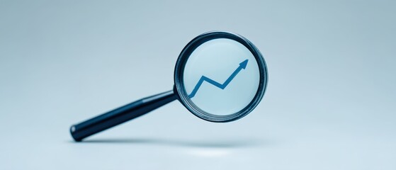 Analyzing growth trends in business metrics office setting infographic minimalist environment close-up performance insights