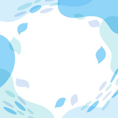 Obraz premium Fluid Shape and Leaf Frame Background — Asymmetrical Design