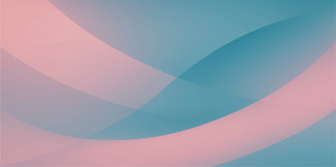 Modern abstract pink and sky blue background with smooth overlapping gradient curves


