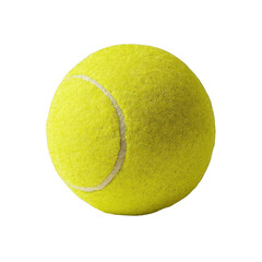 Yellow tennis ball, centrally positioned