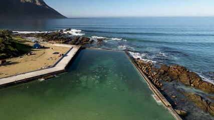 Aerial View of Sparks tidal pool, Gordons Bay, South Africa. - Powered by Adobe