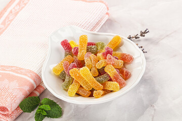 Sweet and sour marmalade worms