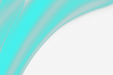 Abstract teal curve on transparent background.