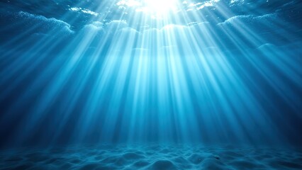 Ethereal Sunlight Rays Streaming Through Clear Ocean Water