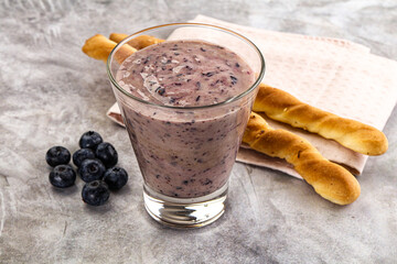 Blueberry milkshake sweet dessert drink