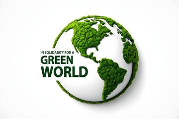 Earth Day Globe Promoting Solidarity for a Green World Environment