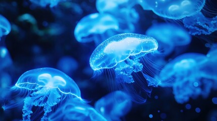 Fototapeta premium Jellyfish in the Ocean.