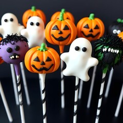 halloween pumpkin and ghost