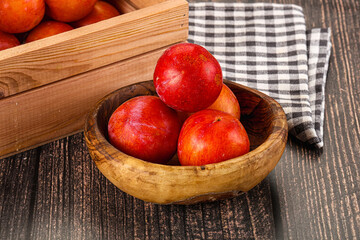 Fresh sweet juicy  purple plums