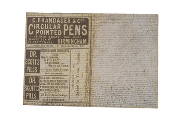 Obraz premium old document with unintelligible writing