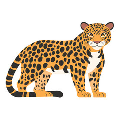 Fototapeta premium Illustration of Jaguar wildlife leopard animal vector