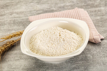 Wheat flour for cooking in the bowl