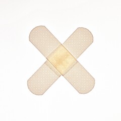 Set of  Sticking plasters isolated on white