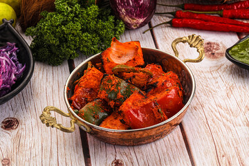 Indian cuisine - spicy chili paneer