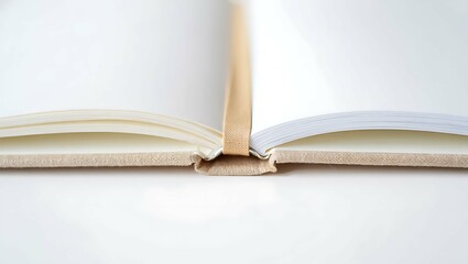 Open poetry book template with bookmark