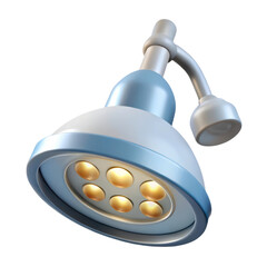 Surgical light with adjustable arm 3d rendering icon land transportation isolated on white background for medical and healthcare themes