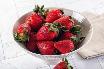 Ripe sweet Strawberry in the bowl