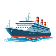 Fototapeta premium cruise steamship vector illustration graphic design