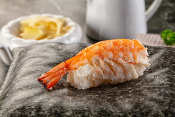 Japanese cuisine - sushi with prawn