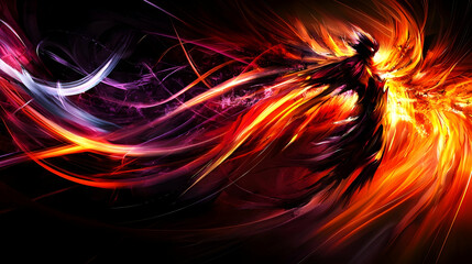 Abstract design with vibrant colors and dynamic lines; suitable for a digital backdrop or wallpaper